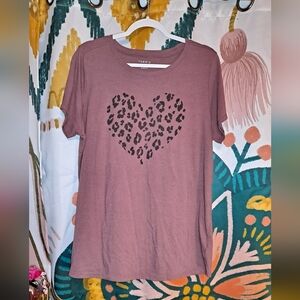 Torrid Mauve Leopard Heart Top